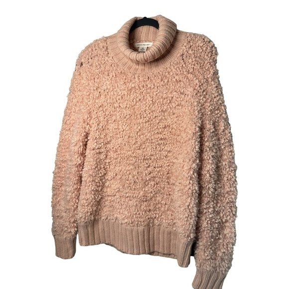 Skye's The Limit Ladies Soft Fluffy Pink Cowl Neck Sweater Size Medium - Picture 3 of 9